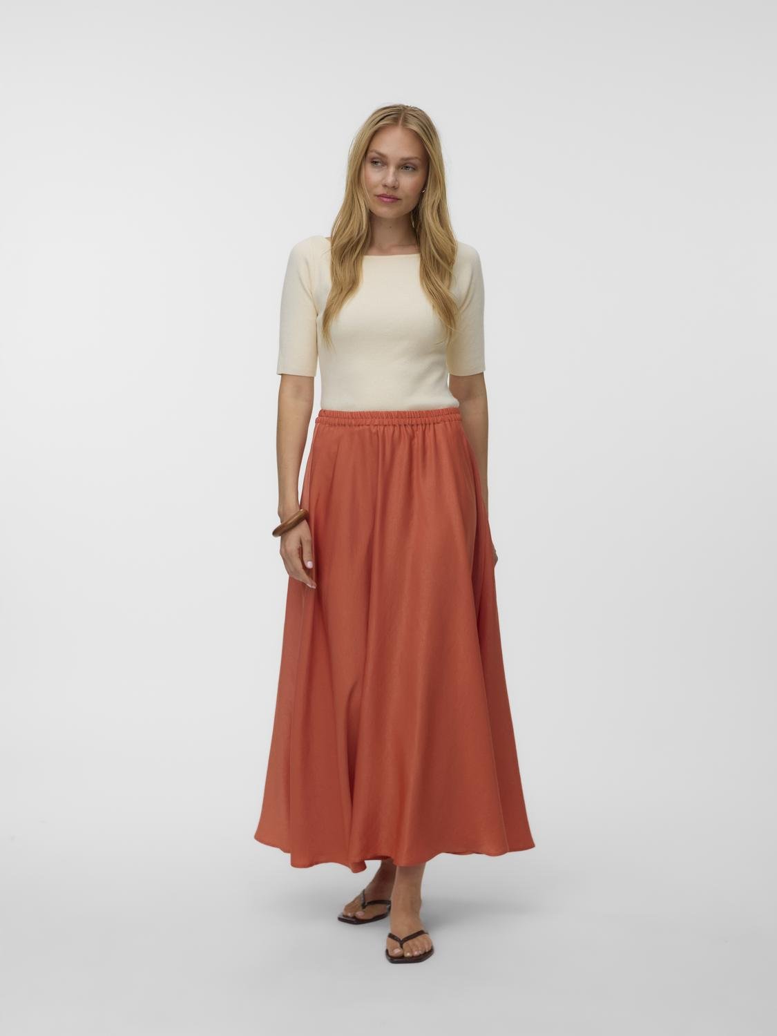 VMMIRA Long Skirt - Langoustino - VERO MODA & VILA Bergvik